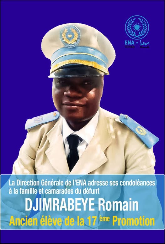 Tchad : L'ENA en deuil après le décès de Djimrabeye Romain Tchad : L'ENA en deuil après le décès de Djimrabeye Romain