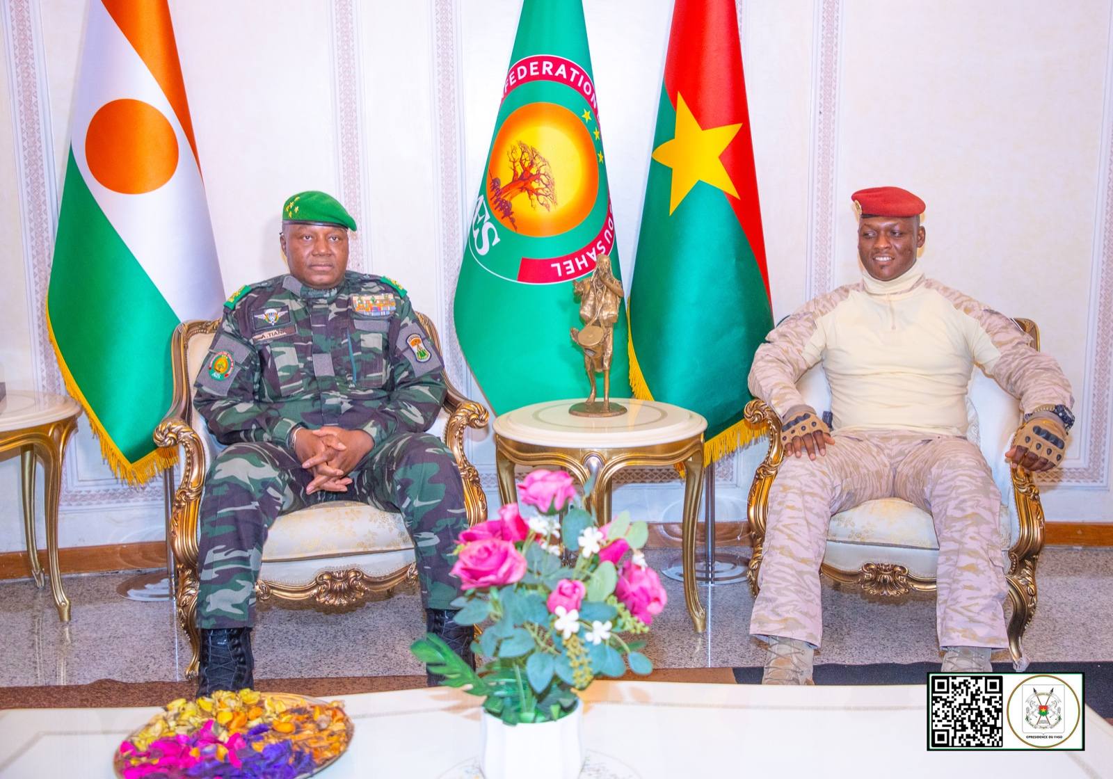Burkina-Niger : visite de courtoisie du président Tiani au président Traoré