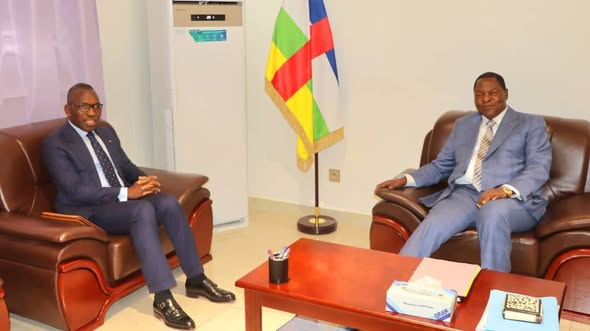 RCA : Le Président Touadéra reçoit le Ministre togolais Gilbert Bawara après le Forum sur la Protection Sociale