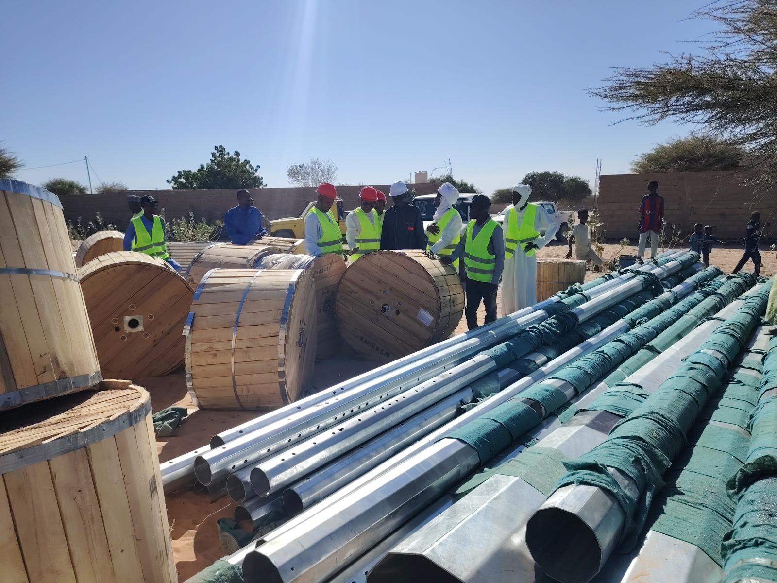 Tchad : installation des premiers poteaux électriques dans la ville de Mao