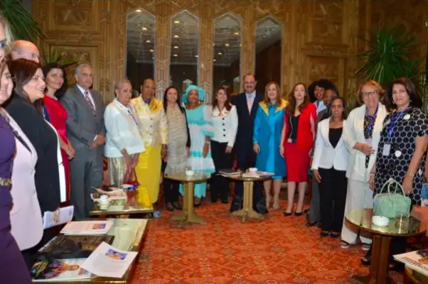 Madame Samba-Panza entourée d’imminentes personnalités internationales a l’occasion du Congrès Africain pour les femmes entrepreneures et professionnelles. Caire, 26 Avril 2016.