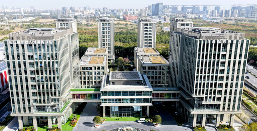 Photo shows the Shanghai 6G AI-Valley Future Industry Park. (Photo provided by the Shanghai Academy of Sci-tech and Economy)