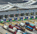 China launched island-wide special customs operation at the Hainan Free Trade Port (FTP) on Dec. 18, 2025. Photo shows trucks passing an inspection yard of a 