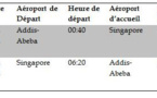 Ethiopian va commencer ses vols directs, sans escale vers Singapour