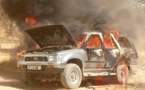 Tchad : son véhicule prend feu en pleine route