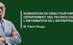 BAD : nomination du Directeur par intérim du Département des Technologies de l'Information de l'Entreprise