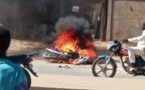 Tchad : une moto prend feu en pleine circulation à N'Djamena