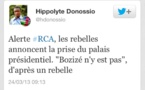 Centrafrique : Prise du Palais Présidentiel, "Bozizé n'y est pas"