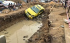 Tchad : un taxi termine sa course dans un caniveau à Ndjamena