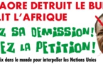 SOUTENONS LE PEUPLE BURKINABE,APPEL À TOUS LES AFRICAINS : EXIGEZ LA DEMISSION DE BLAISE COMPAORE