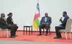 RCA : le président de la République face à la presse nationale au Palais de la Renaissance