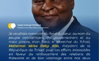 RCA : Le Président Touadéra salue les efforts de paix du Maréchal Déby Itno