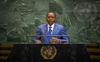 Allah-Maye Halina, Premier ministre et chef du gouvernement de la République du Tchad, prononce un discours lors du débat général de la quatre-vingtième session de l'Assemblée générale. Photo : unwebtv