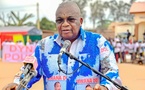 Le donateur François Nguimbi, au cours de son intervention