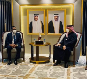 السفير شريف محمد زين في الدوحة في إطار إجراءات الحوار العسكري