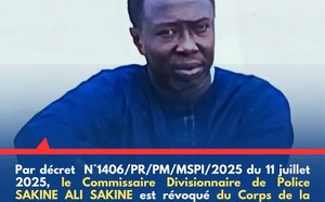 Tchad : Révocation d’un Commissaire Divisionnaire pour « manquement professionnel grave »