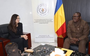 ​Tchad : le président de la CNDH reçoit Samia Chouchane du bureau régional de l’ONUDC