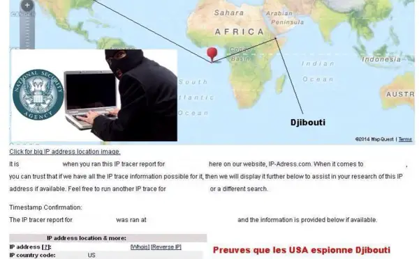 Preuve à l'appui, Djibouti fait partie des 193 pays que le NSA espionne