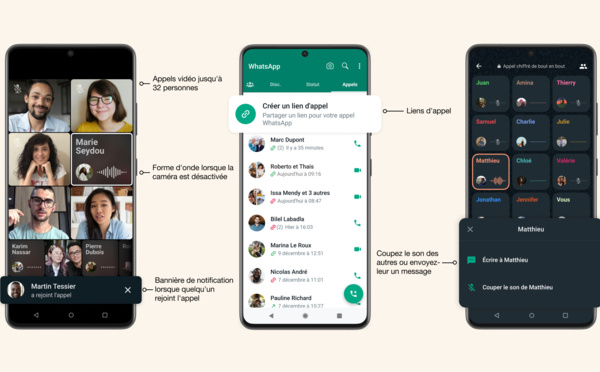 WhatsApp : des Avatars ainsi que de nouvelles fonctionnalités pour améliorer les appels