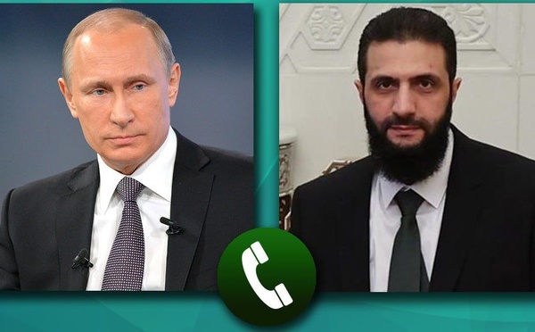 Russie-Syrie : entretien téléphonique entre Vladimir Poutine et Ahmed Sharaa