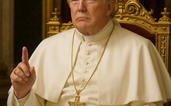 USA/Insolite -  Donald Trump partage un portrait IA de lui en tenue Papale : Mélange de Technologie et de Politique