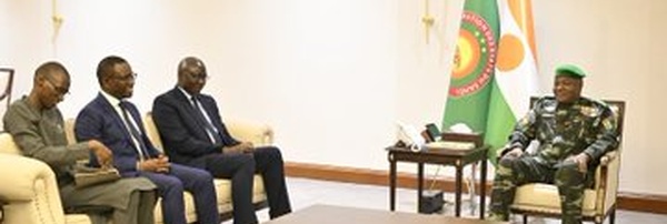 Niger : Le Président Tiani reçoit l'envoyé spécial du Président Sénégalais et le candidat à la présidence de la BAD