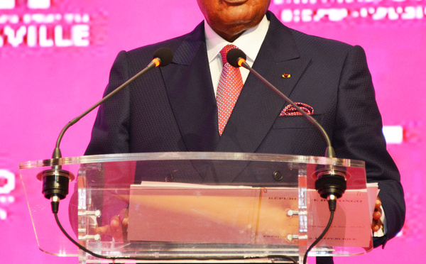 Denis Sassou N'Guesso à l'ouverture des travaux