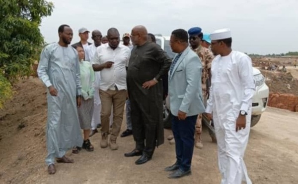Tchad : le ministre de l'Aménagement accélère les travaux de la digue du 9ème arrondissement