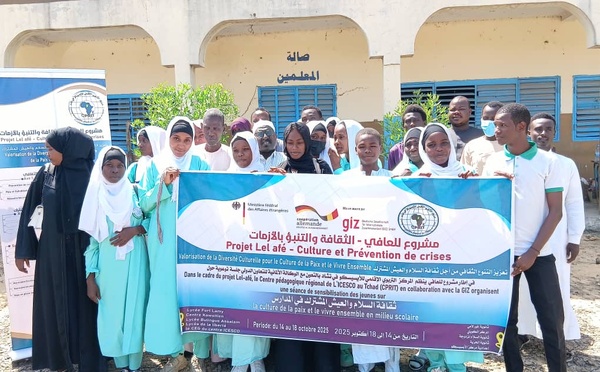 تواصل الحملة التوعوية حول التعايش السلمي فعالياتها بثانوية السلام في نجامينا