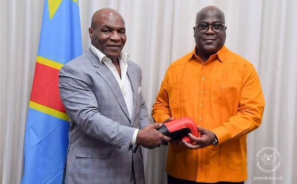 RDC : Le Président Tshisekedi reçoit la légende de la boxe Mike Tyson à Kinshasa