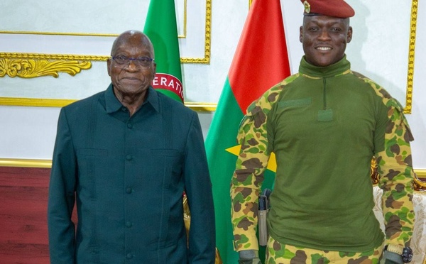 Burkina : le président Ibrahim Traoré échange avec l’ancien président sud-africain Jacob Zuma