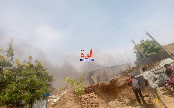 Tchad :  à N'Djamena, incendie domestique dans le 9e arrondissement, quartier Walia Hadjaraï