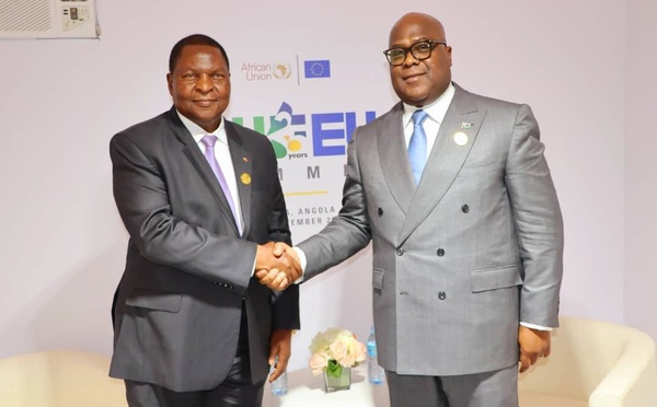 RCA-RDC : rencontre à Luanda entre les présidents Touadéra et Tchisekedi