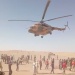 Un hélicoptère de l'armée / extrême Nord Tchad / orpailleurs