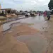 Une route vers Diguel Dinguessou à N'Djamena, Tchad.